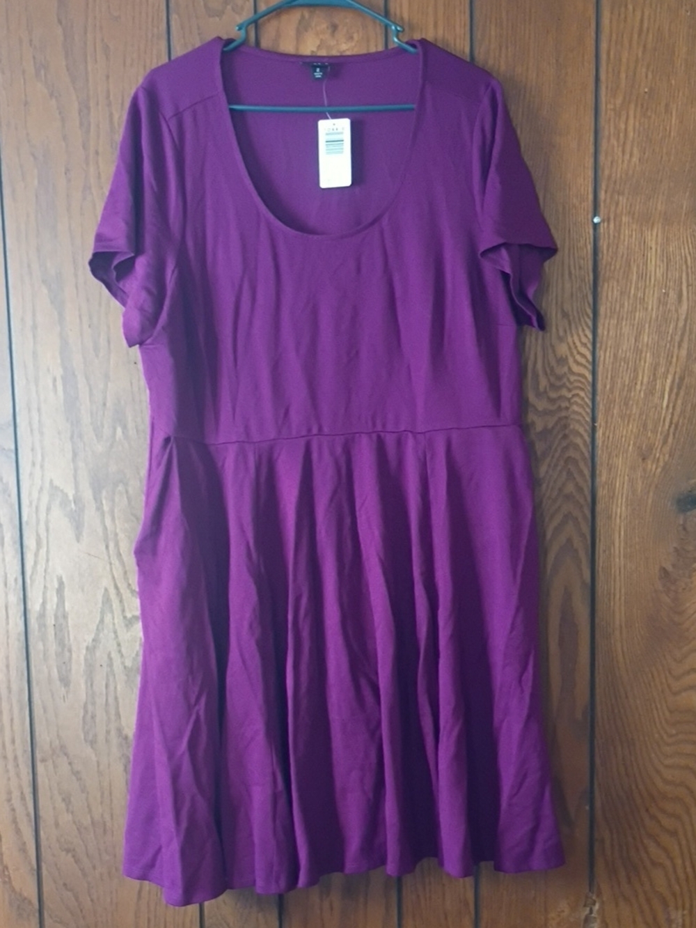 torrid Purple Scoop-Neck Fit & Flare Dress
